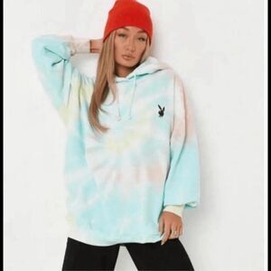 Playboy X Missguided Women's Large Tie Dye Hoodie